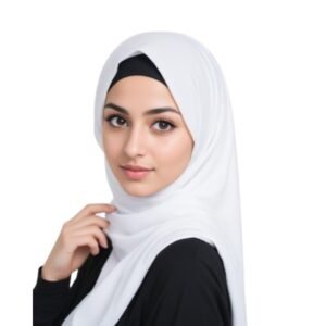 Soft White Hijab Chiffon